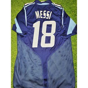 Messi Argentina 2004 2005 DEBUT Away Soccer Jersey Shirt S SKU# 645785